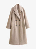 Nerissa longline open-front trench coat, beige