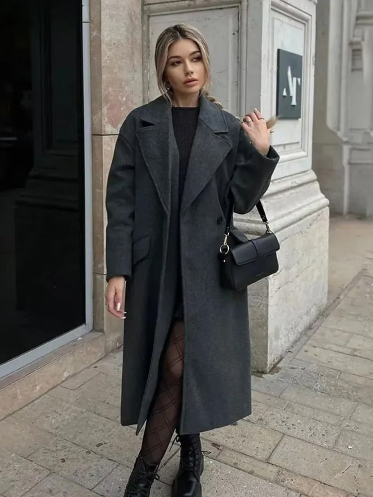 Nerissa longline open-front trench coat, view 4