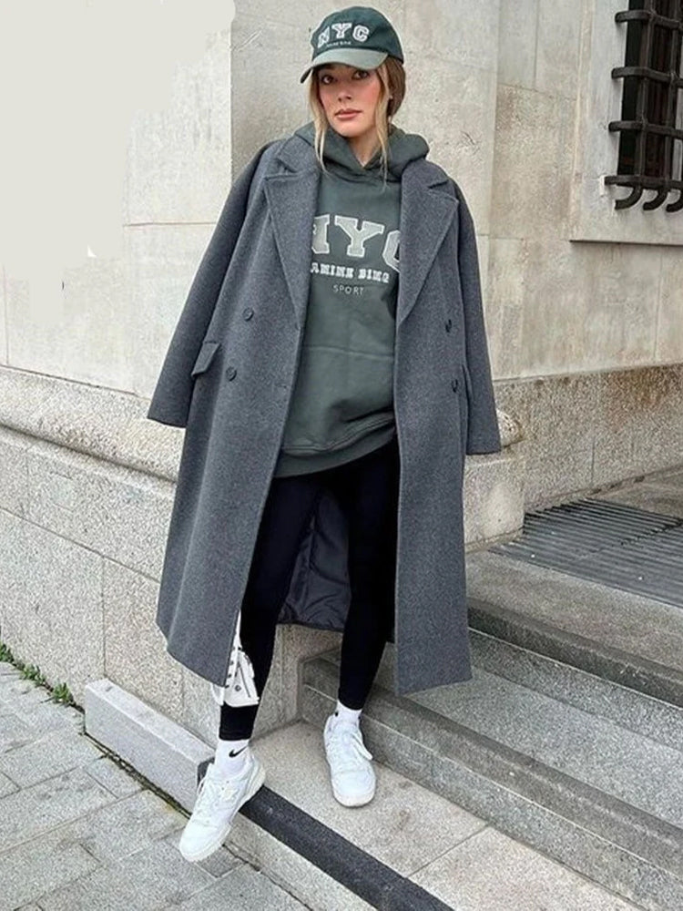 Nerissa longline open-front trench coat, view 5