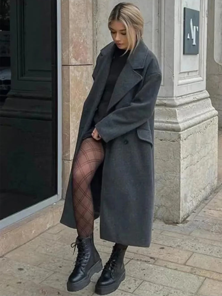 Nerissa longline open-front trench coat, view 6