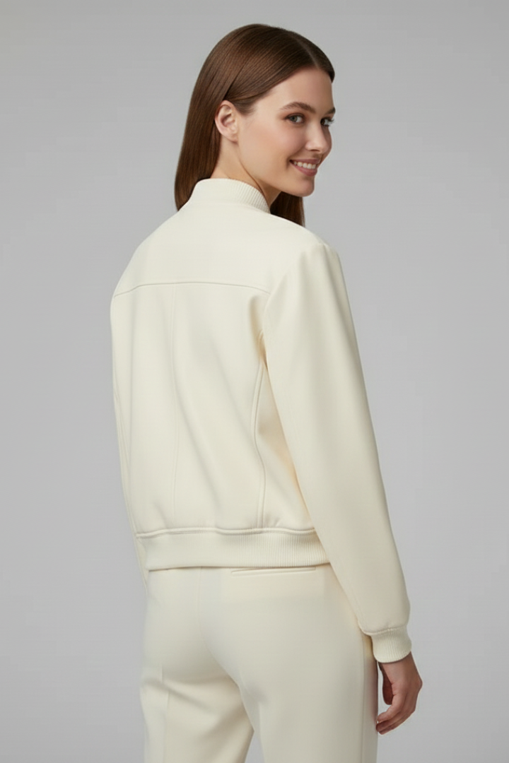 Netta bomber jacket with baseball collar - styled outfit