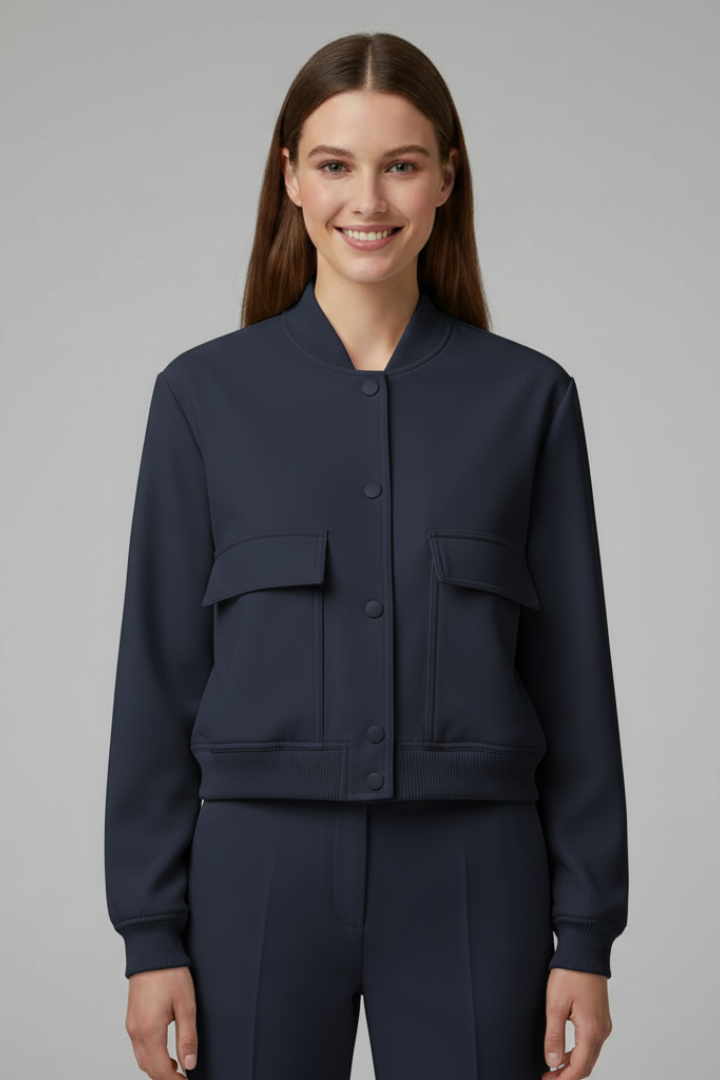 Netta bomber jacket with baseball collar - close up