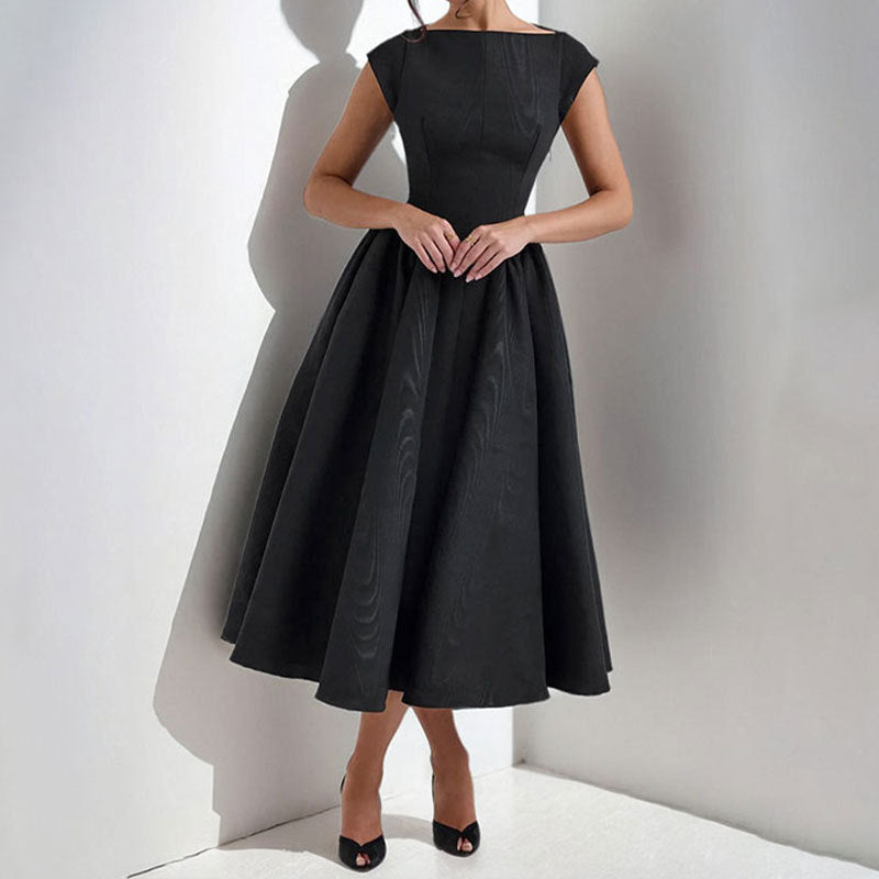 Nicole | Cap Sleeve Midi Dress