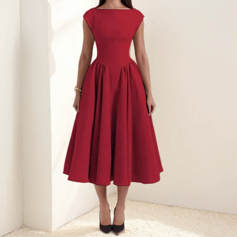 Nicole | Cap Sleeve Midi Dress