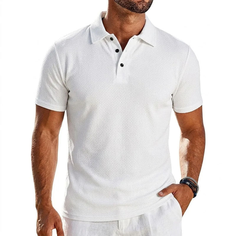 Noah | Waffle Texture Short Sleeve Polo