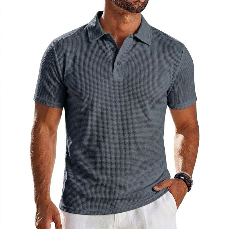 Noah | Waffle Texture Short Sleeve Polo
