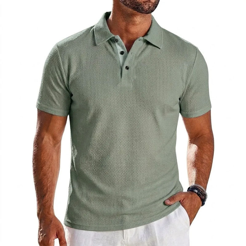 Noah | Waffle Texture Short Sleeve Polo