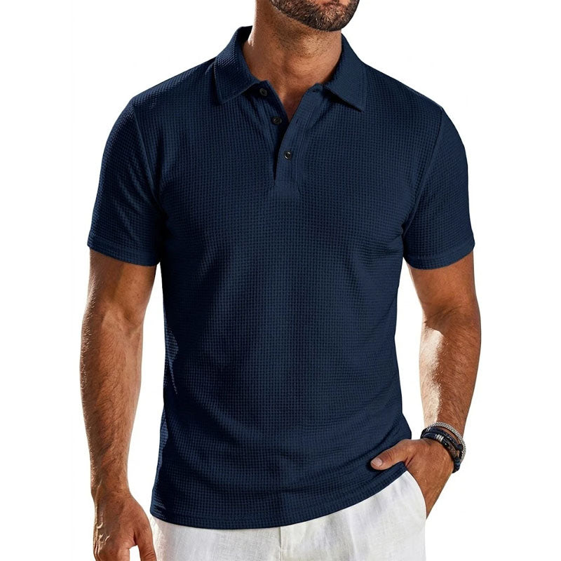 Noah | Waffle Texture Short Sleeve Polo
