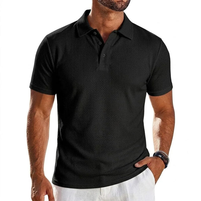 Noah | Waffle Texture Short Sleeve Polo