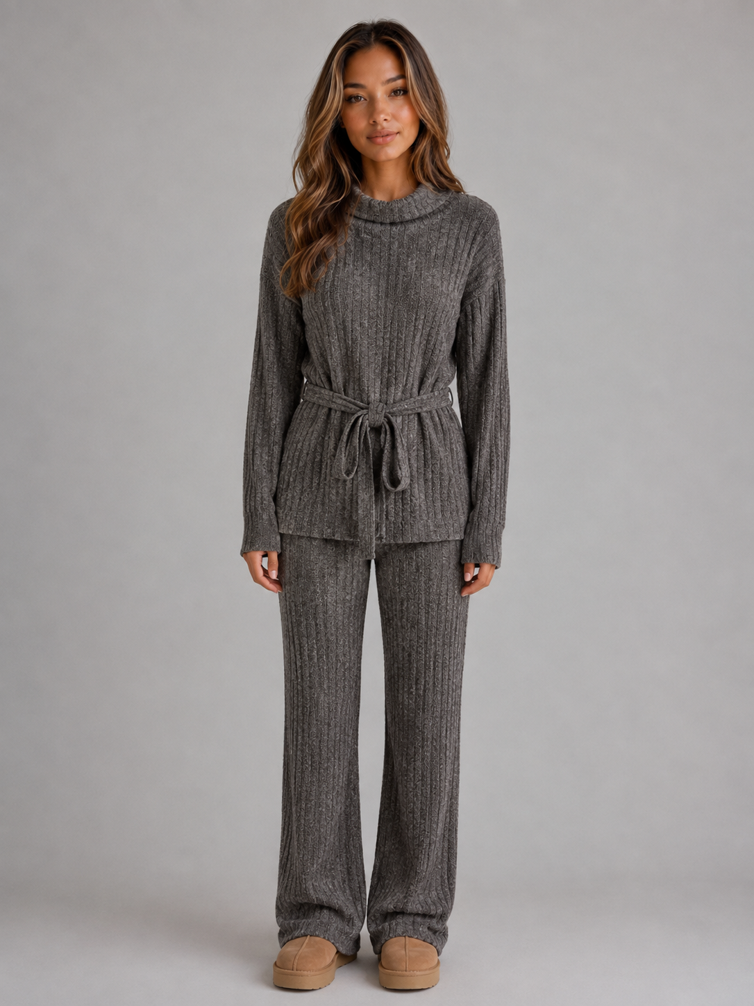 Noor | Cozy Roll-Neck Knit Two-Piece Set