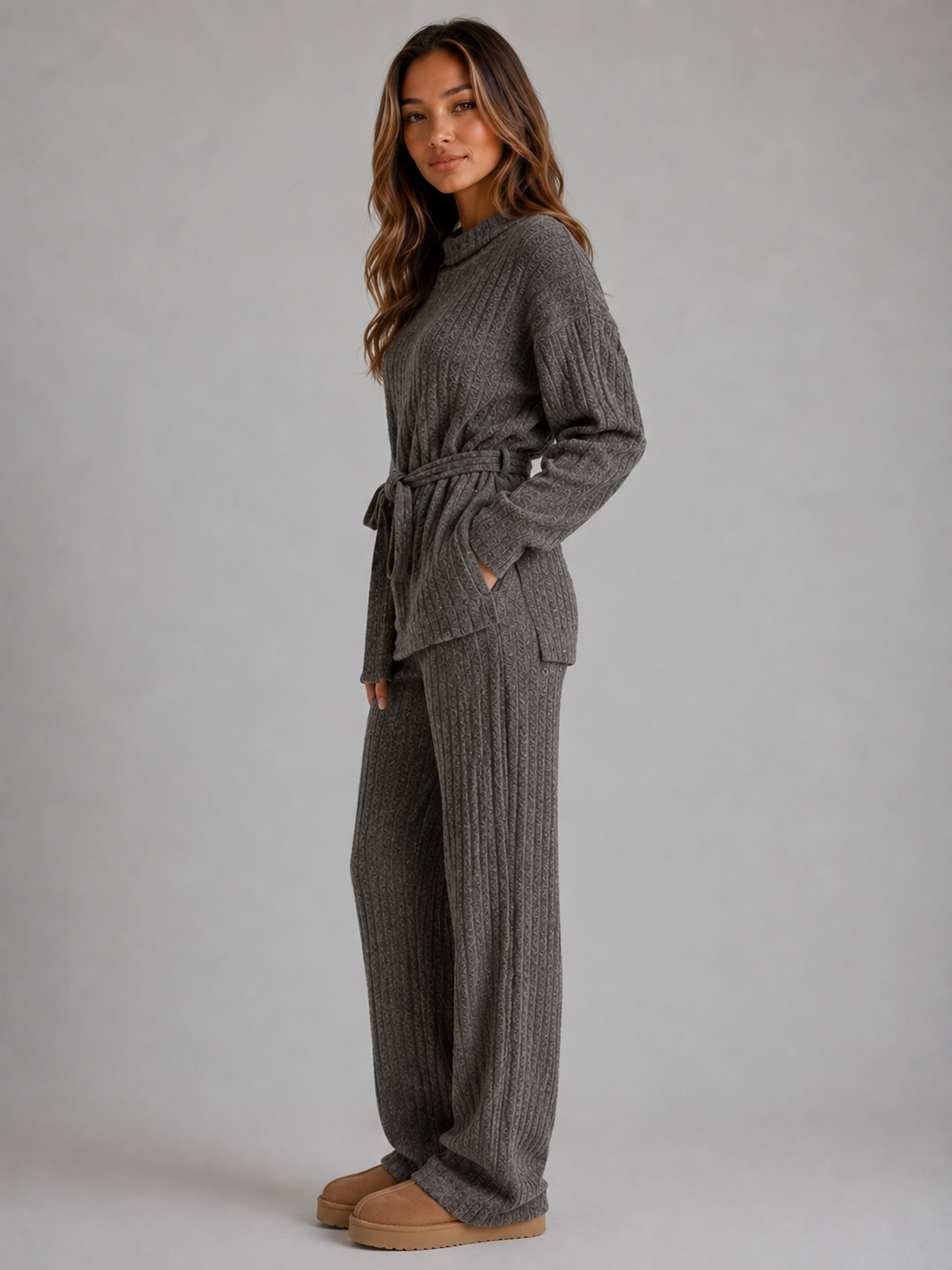 Noor | Cozy Roll-Neck Knit Two-Piece Set