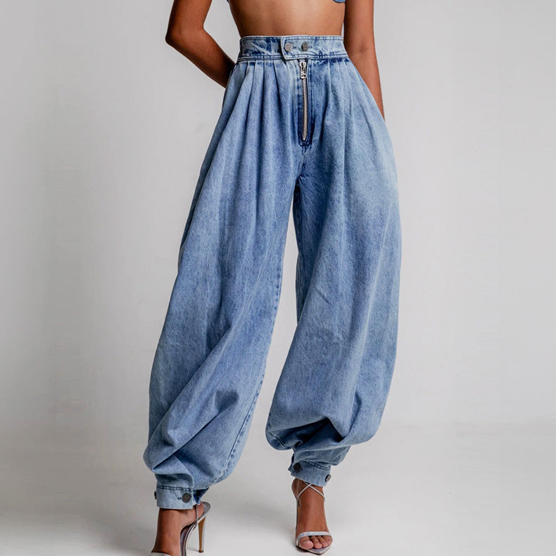 Odette | High-Waist Denim Balloon Jeans