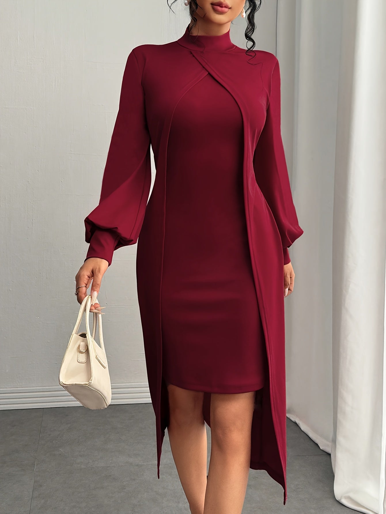 Odile fall bodycon dress - seam detail