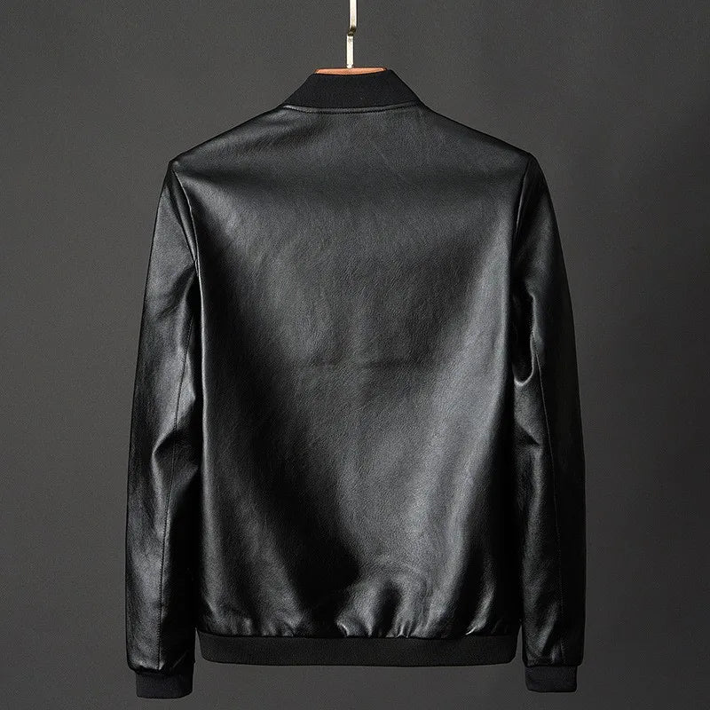 Oliver PU leather jacket - front view