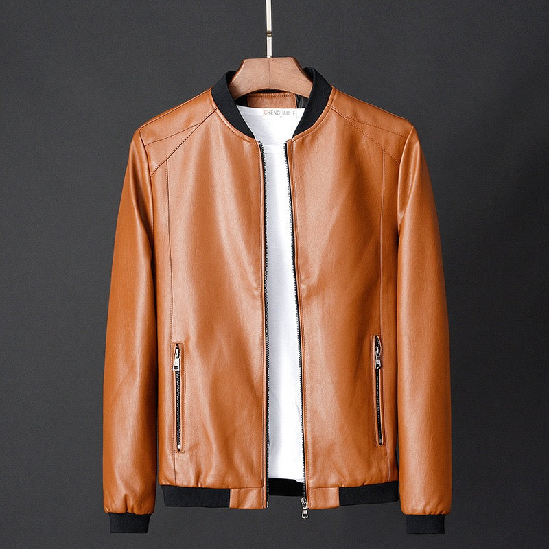 Oliver PU leather jacket - back view
