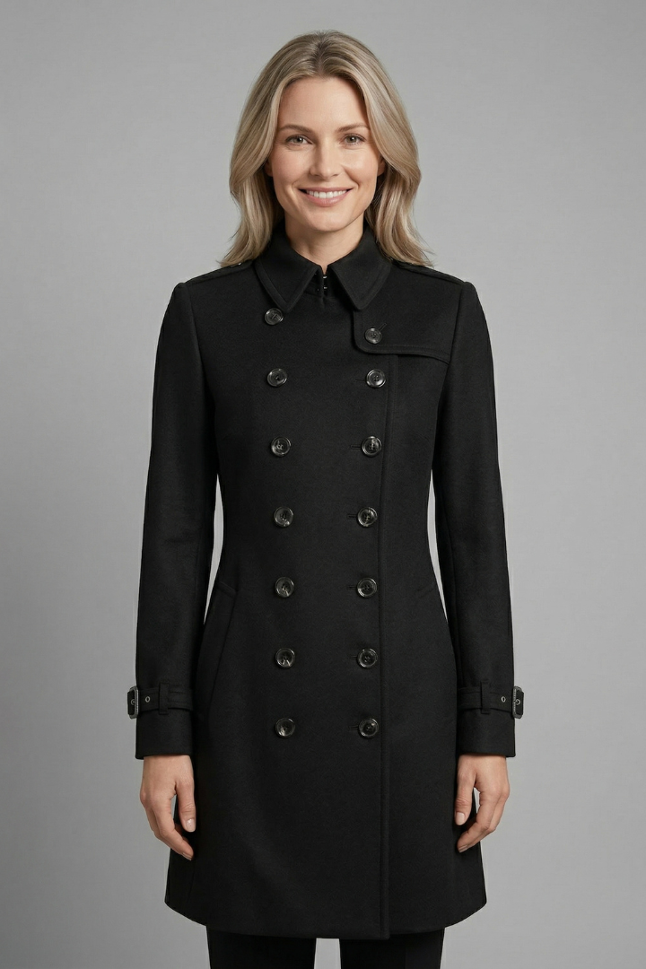 Ottavia coat with double-breasted buttons - styled outfit