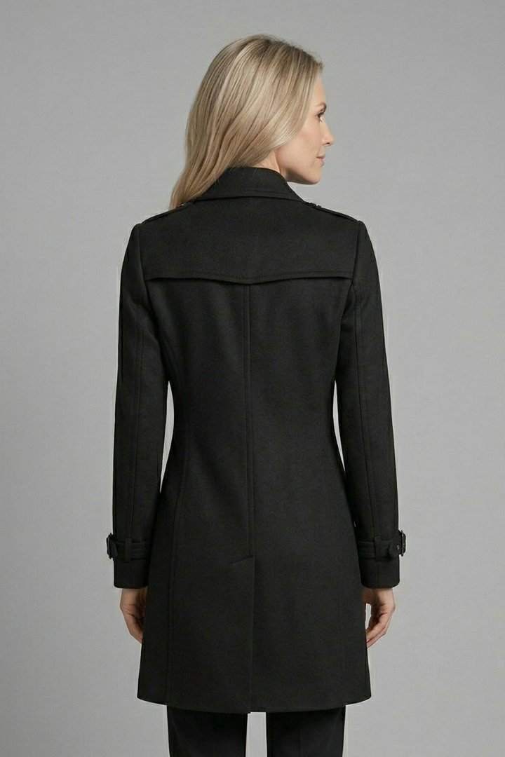 Ottavia coat with double-breasted buttons - full look