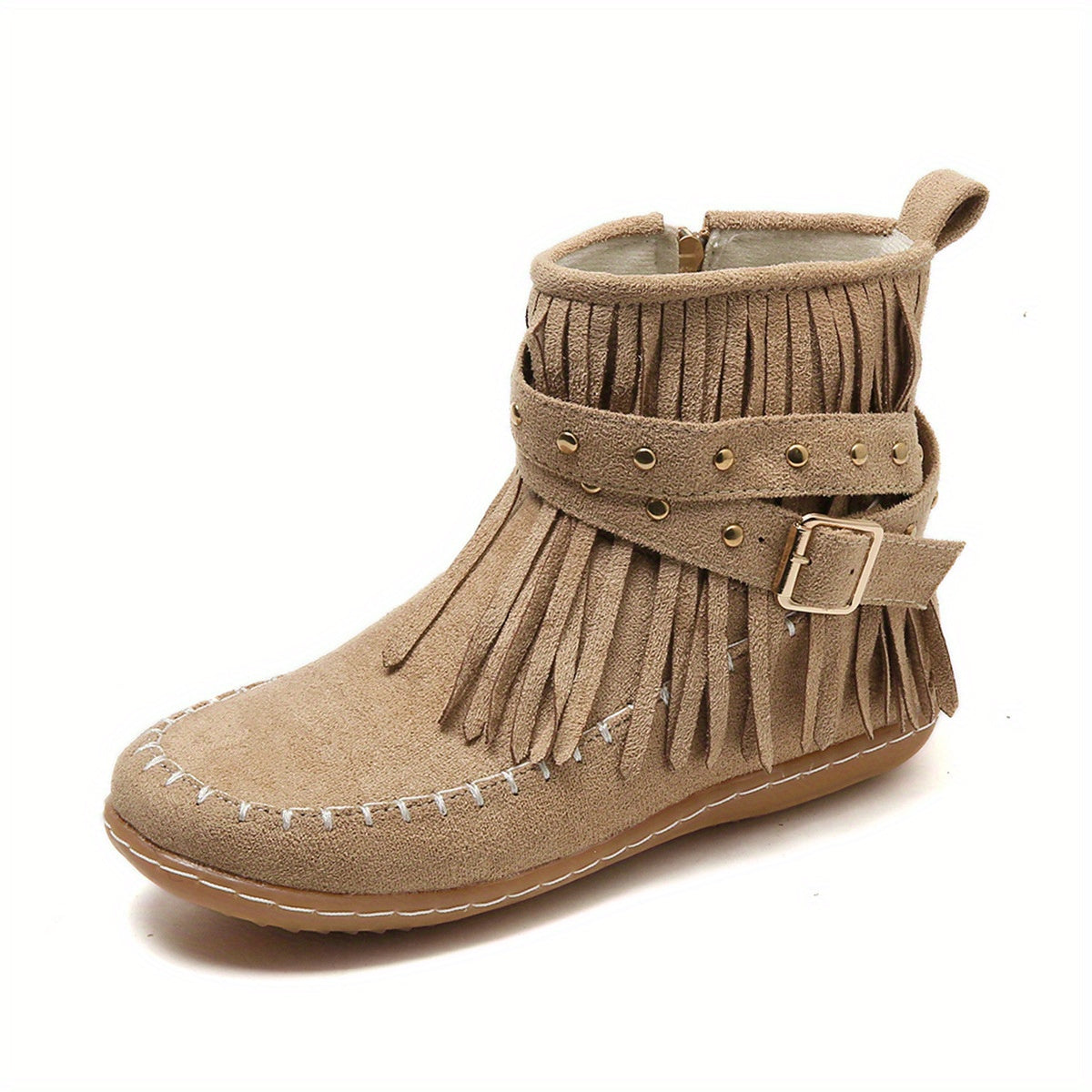Ottilie | Fringed Western Ankle Boots