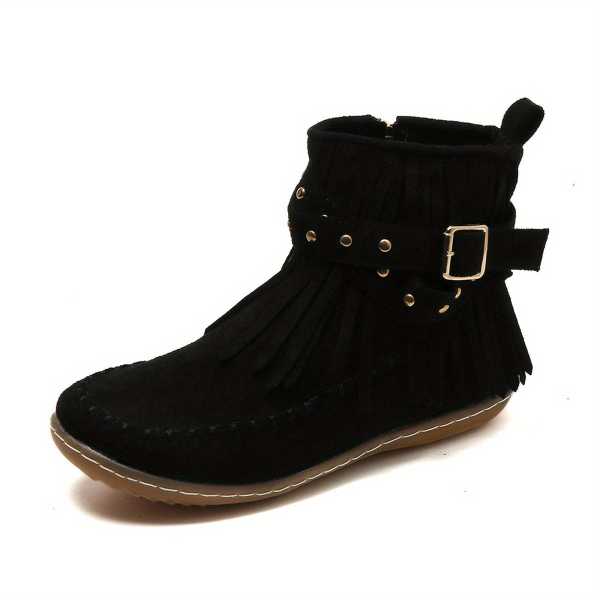 Ottilie | Fringed Western Ankle Boots