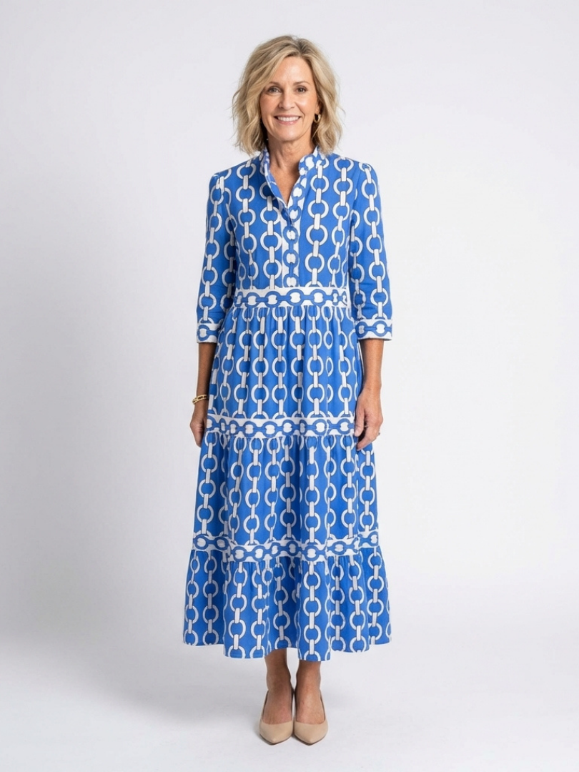 Paisley | Women's Chain Print Midi Dress