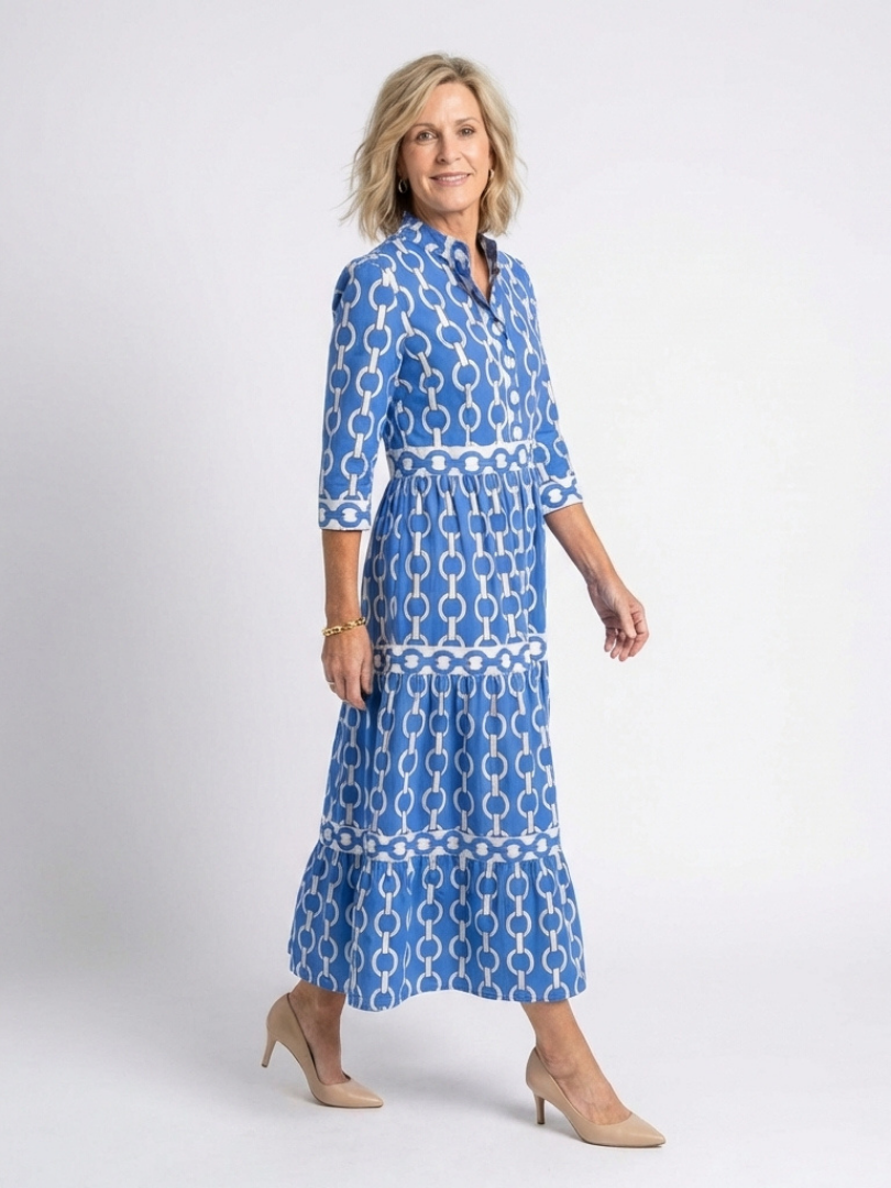 Paisley | Women's Chain Print Midi Dress