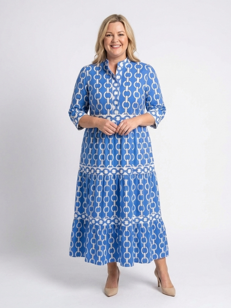 Paisley | Women's Chain Print Midi Dress