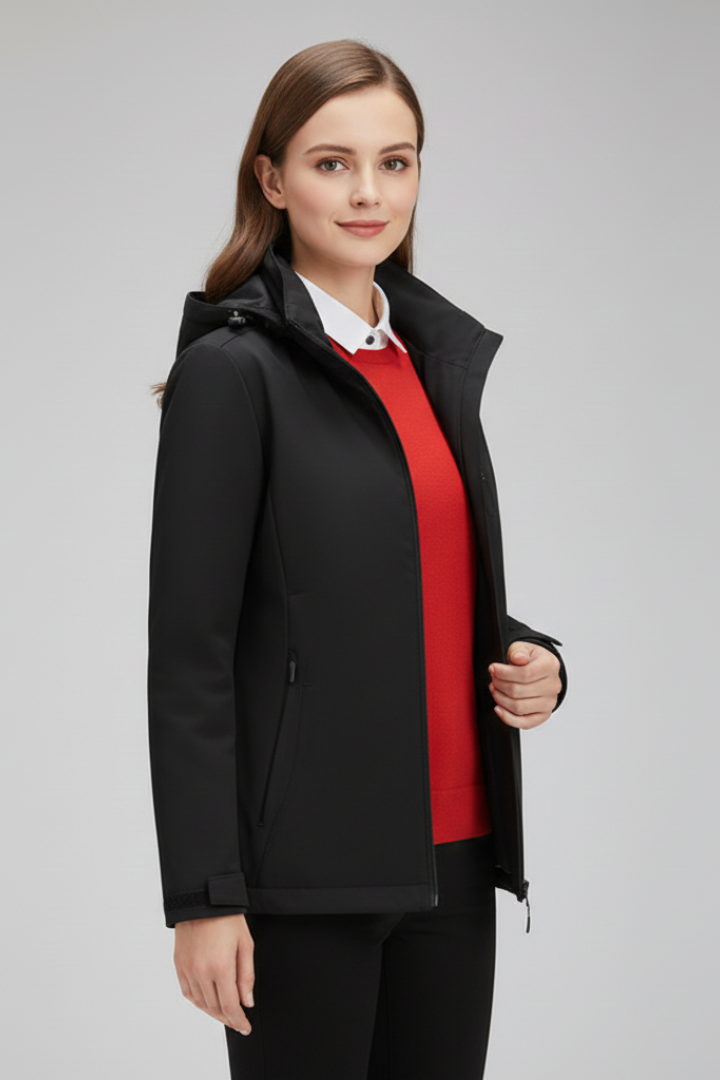Palmira hooded jacket with zipper - styled outfit
