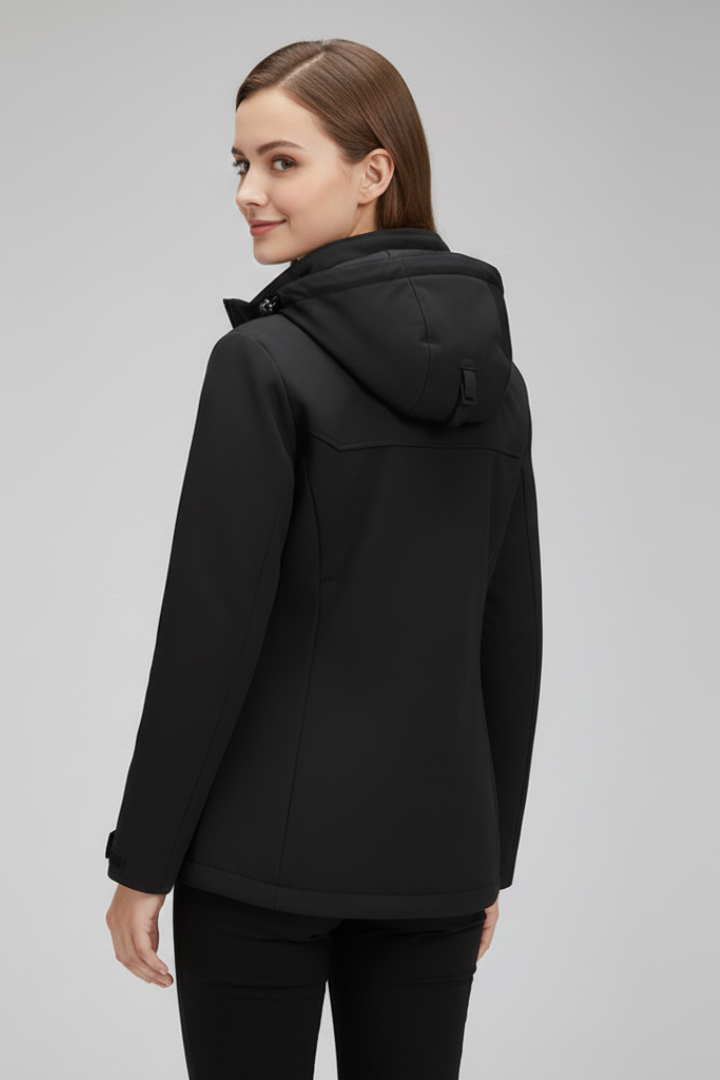 Palmira hooded jacket with zipper - full look