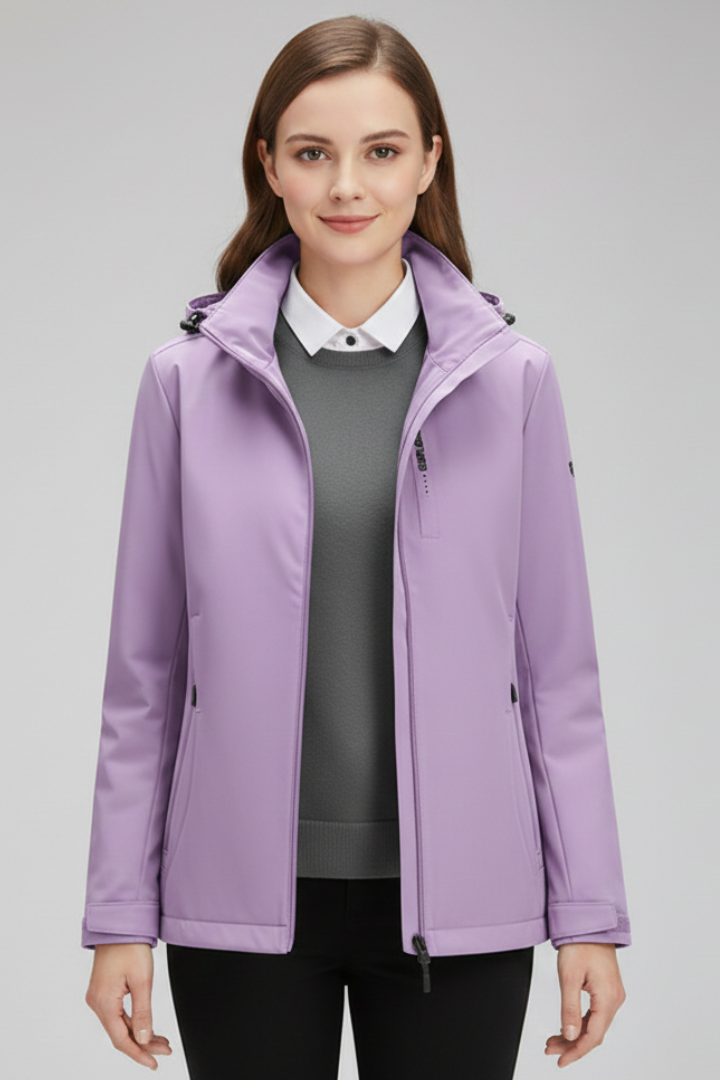 Palmira hooded jacket with zipper - close up