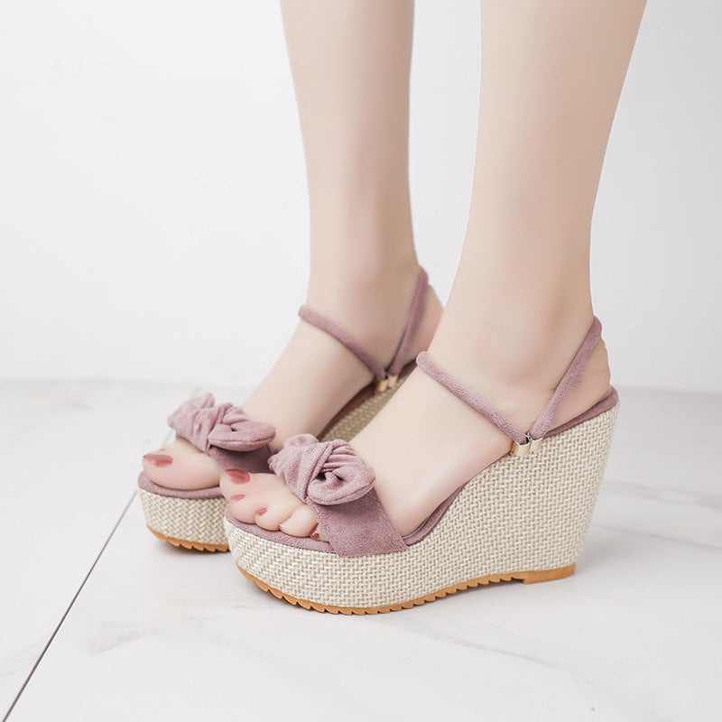 Paloma | Knot Platform Wedge Sandals