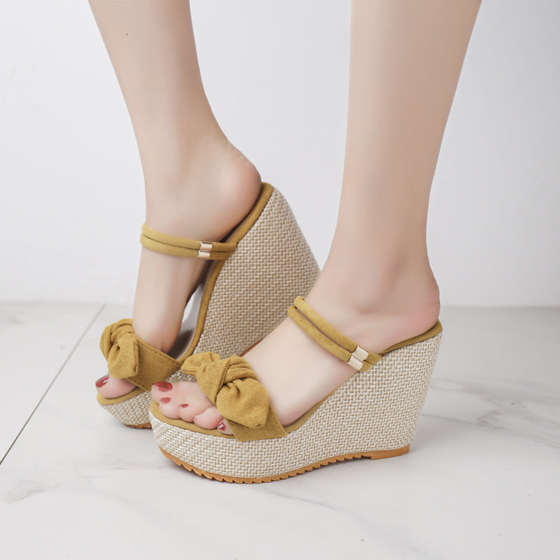 Paloma | Knot Platform Wedge Sandals