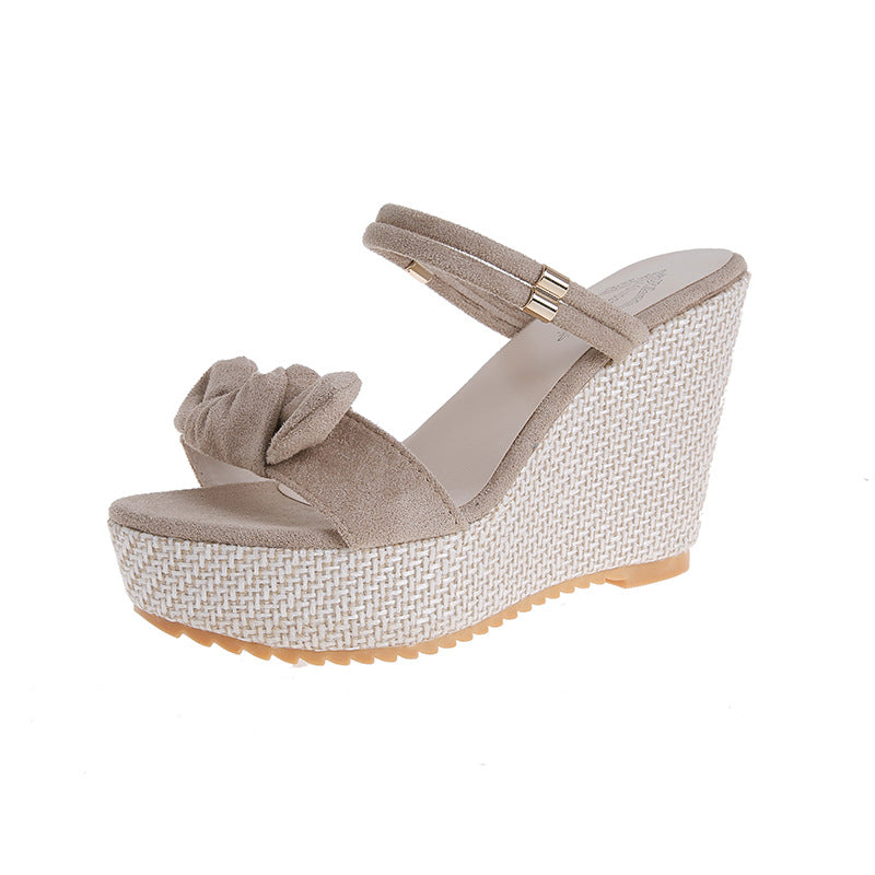 Paloma | Knot Platform Wedge Sandals