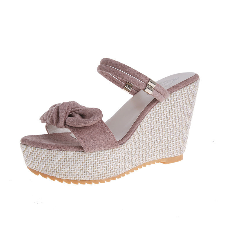 Paloma | Knot Platform Wedge Sandals