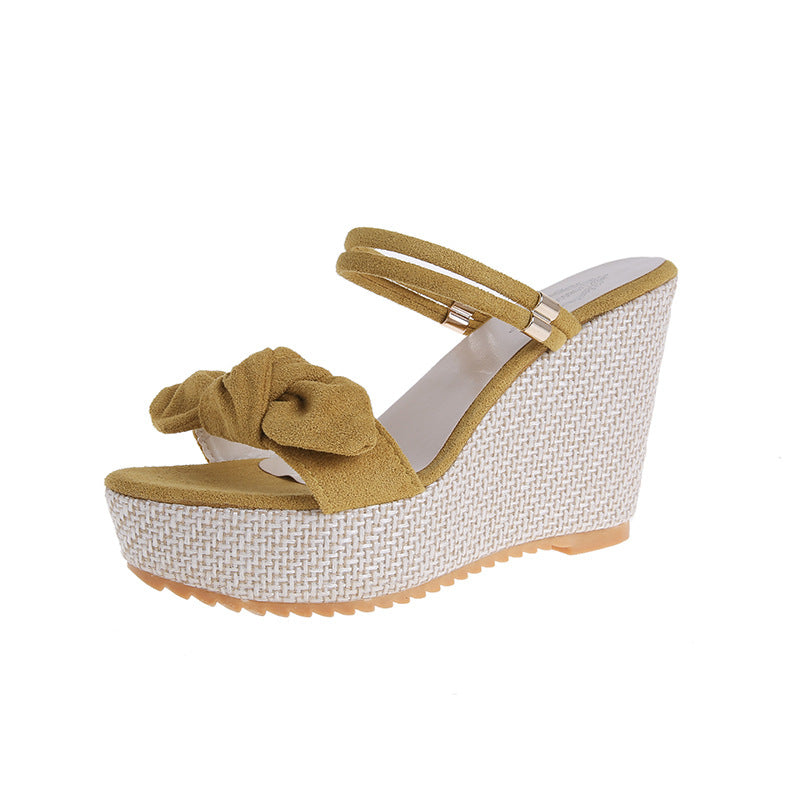 Paloma | Knot Platform Wedge Sandals