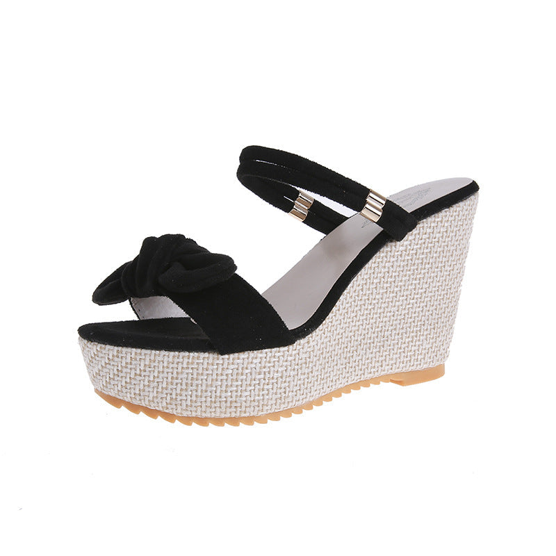Paloma | Knot Platform Wedge Sandals