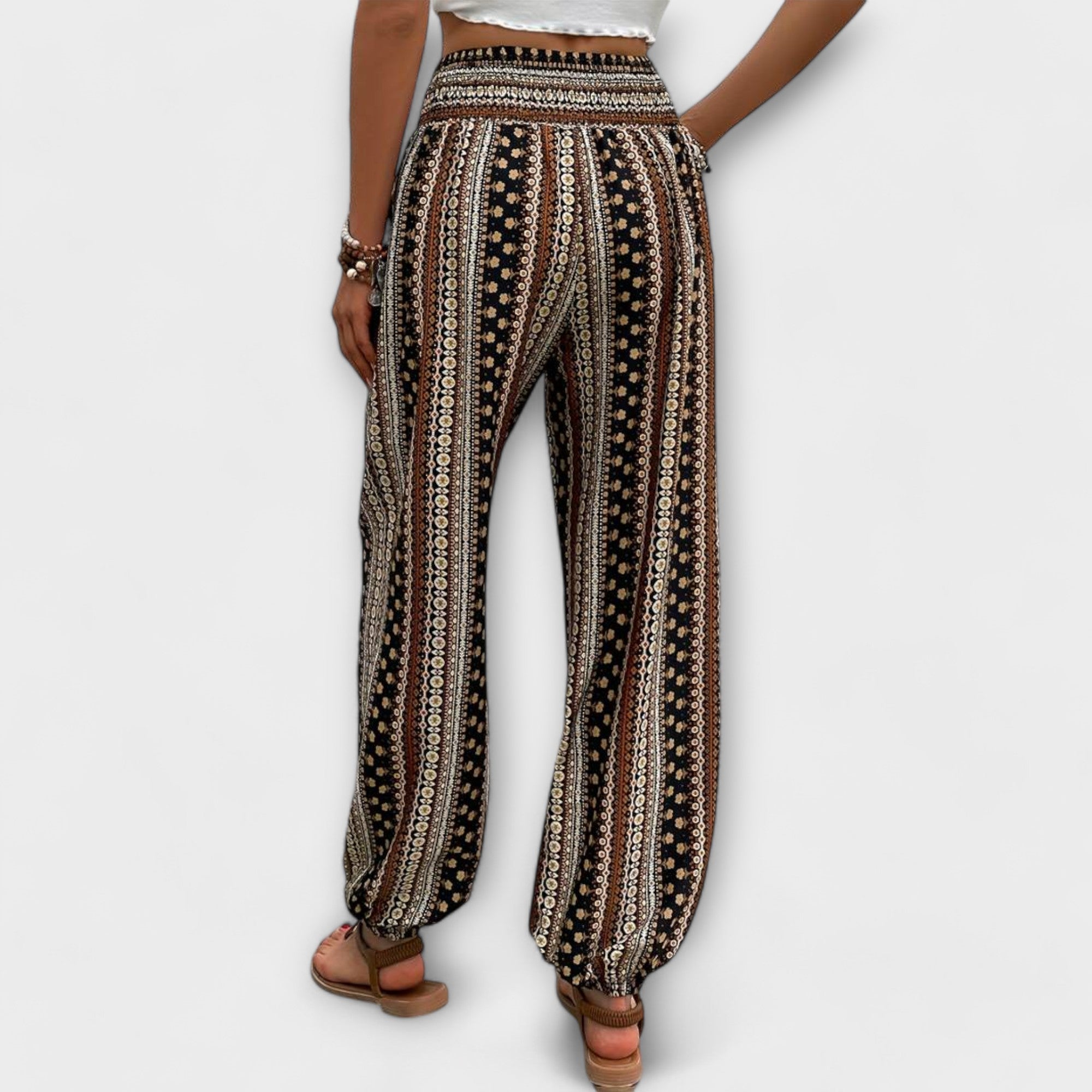 Paloma printed straight leg pants - side view