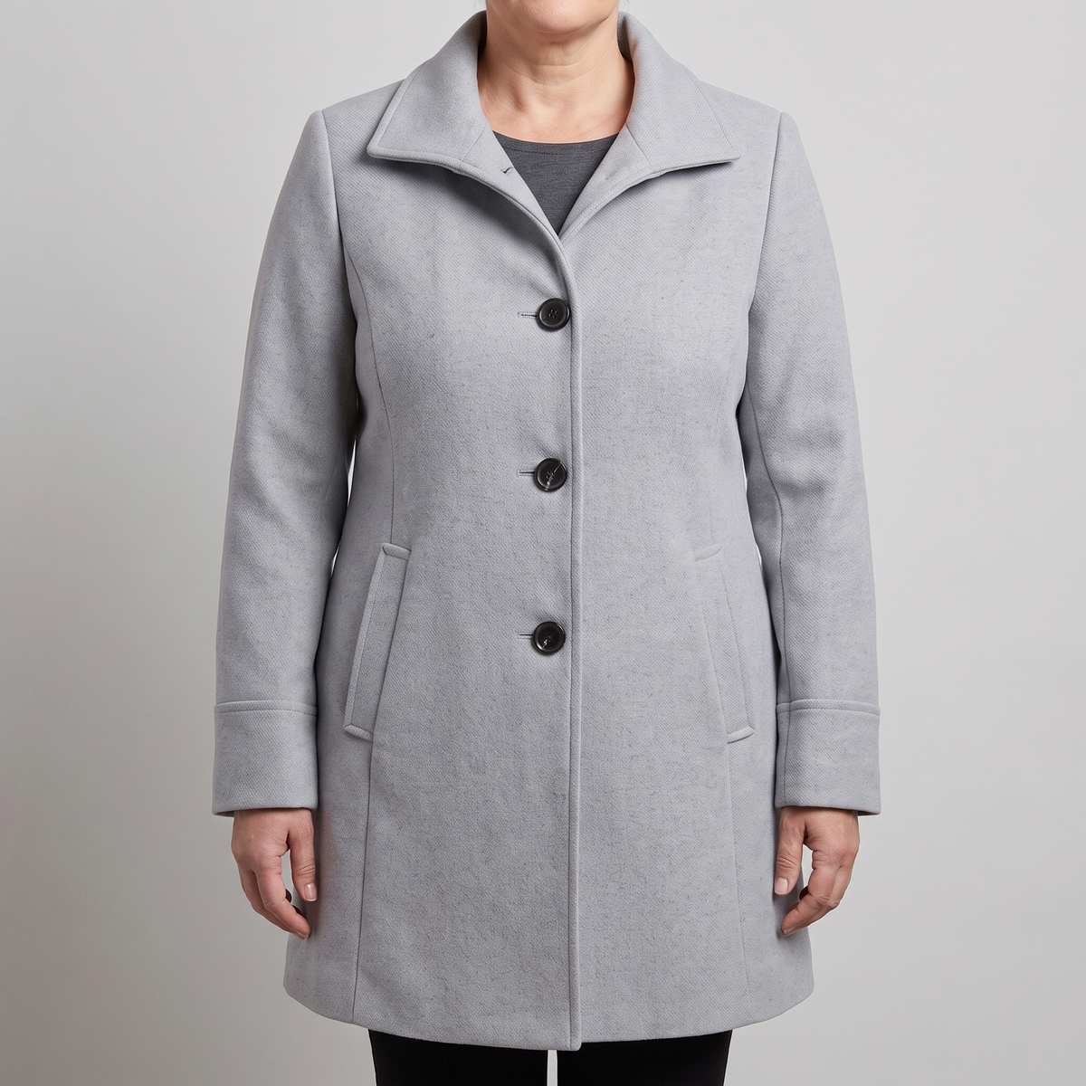 Pandora classic straight-cut button coat, view 1