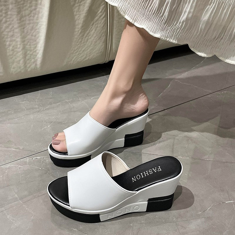 Paola | Platform Wedge Slide Sandals