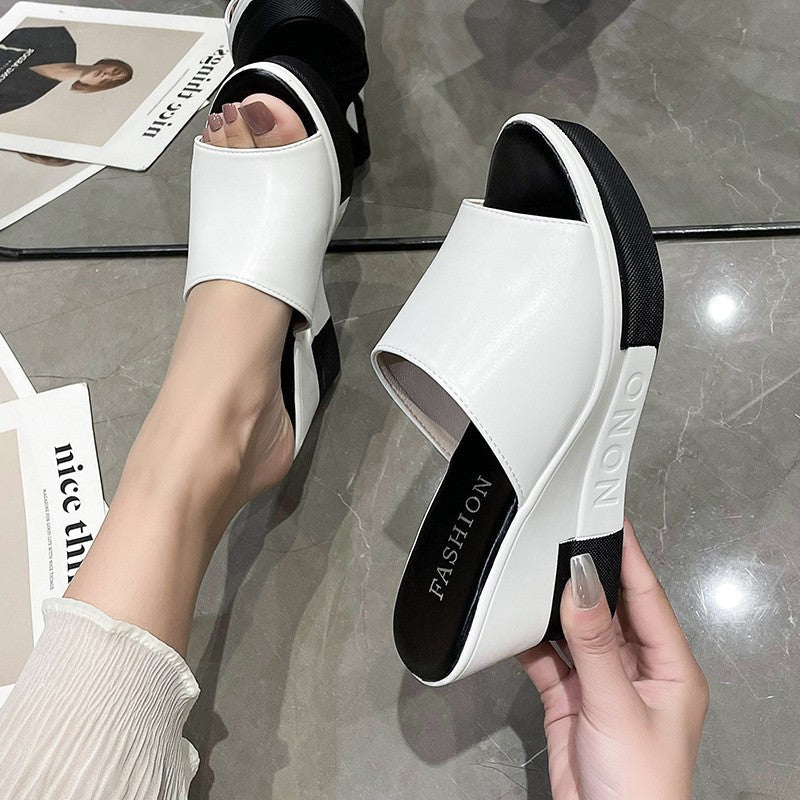 Paola | Platform Wedge Slide Sandals