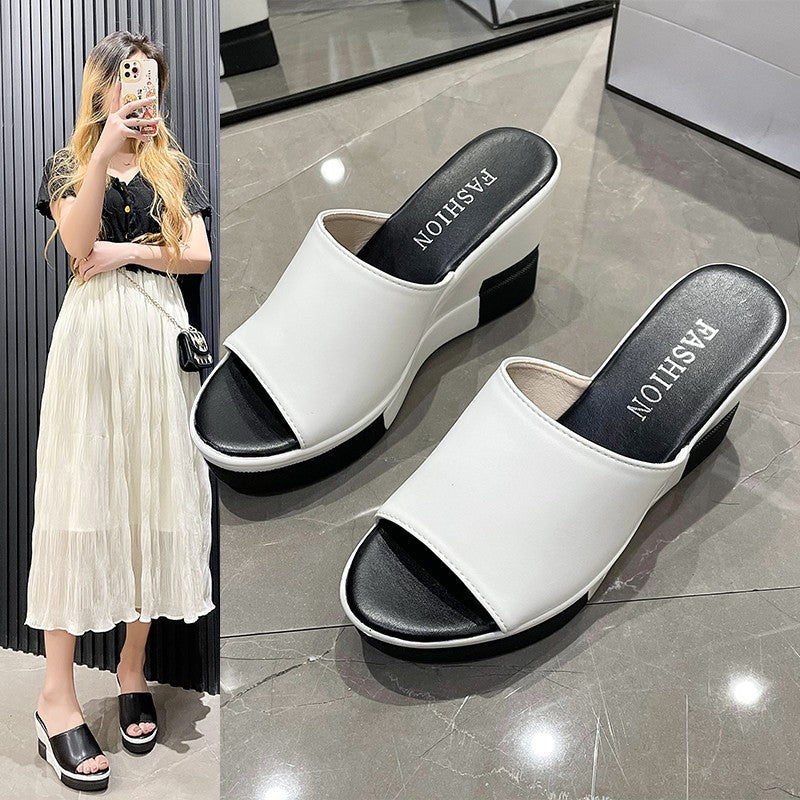 Paola | Platform Wedge Slide Sandals