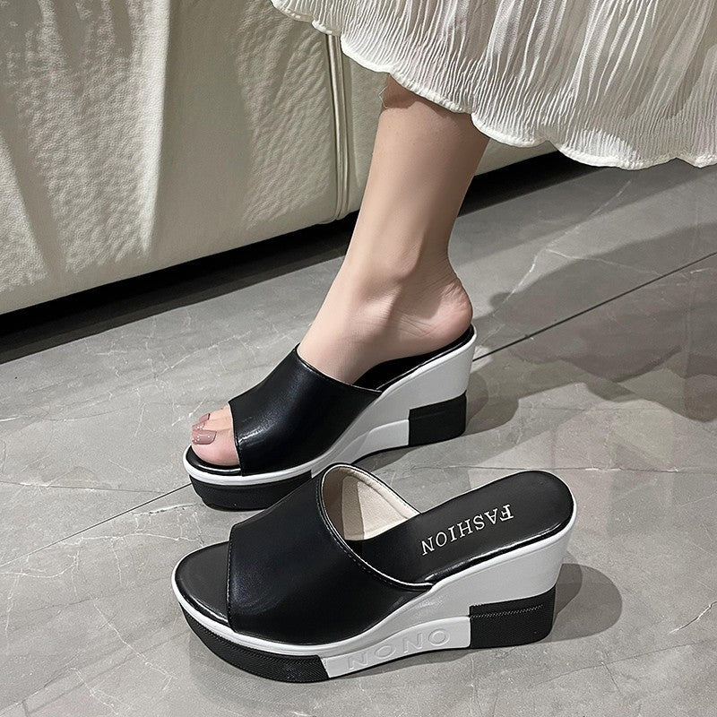 Paola | Platform Wedge Slide Sandals