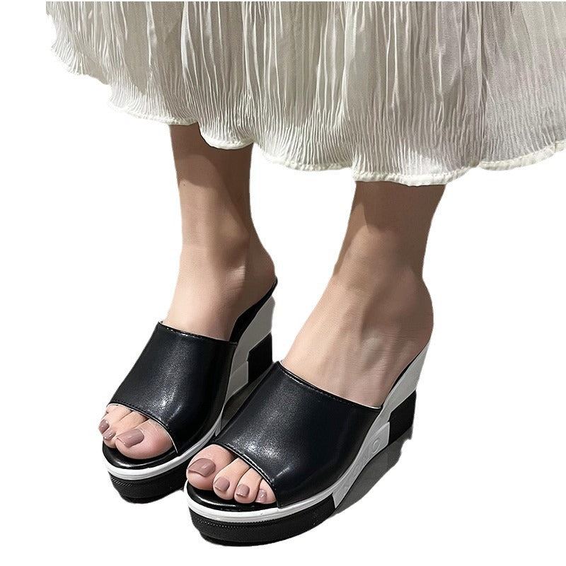 Paola | Platform Wedge Slide Sandals
