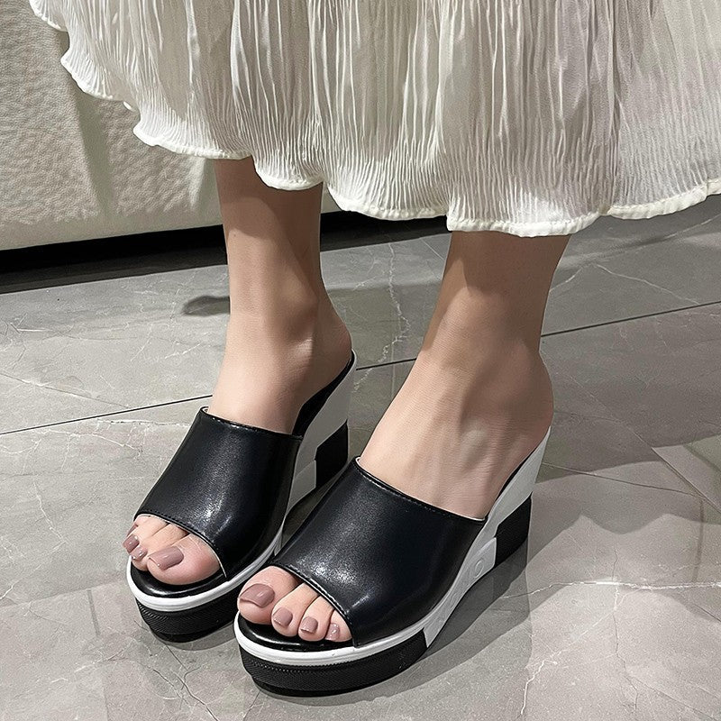 Paola | Platform Wedge Slide Sandals
