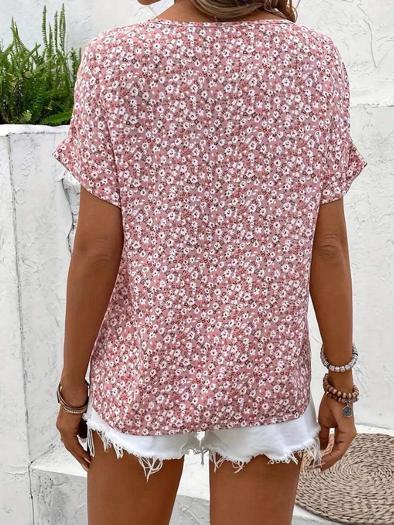 Patricia | Relaxed Floral Button-Up Blouse