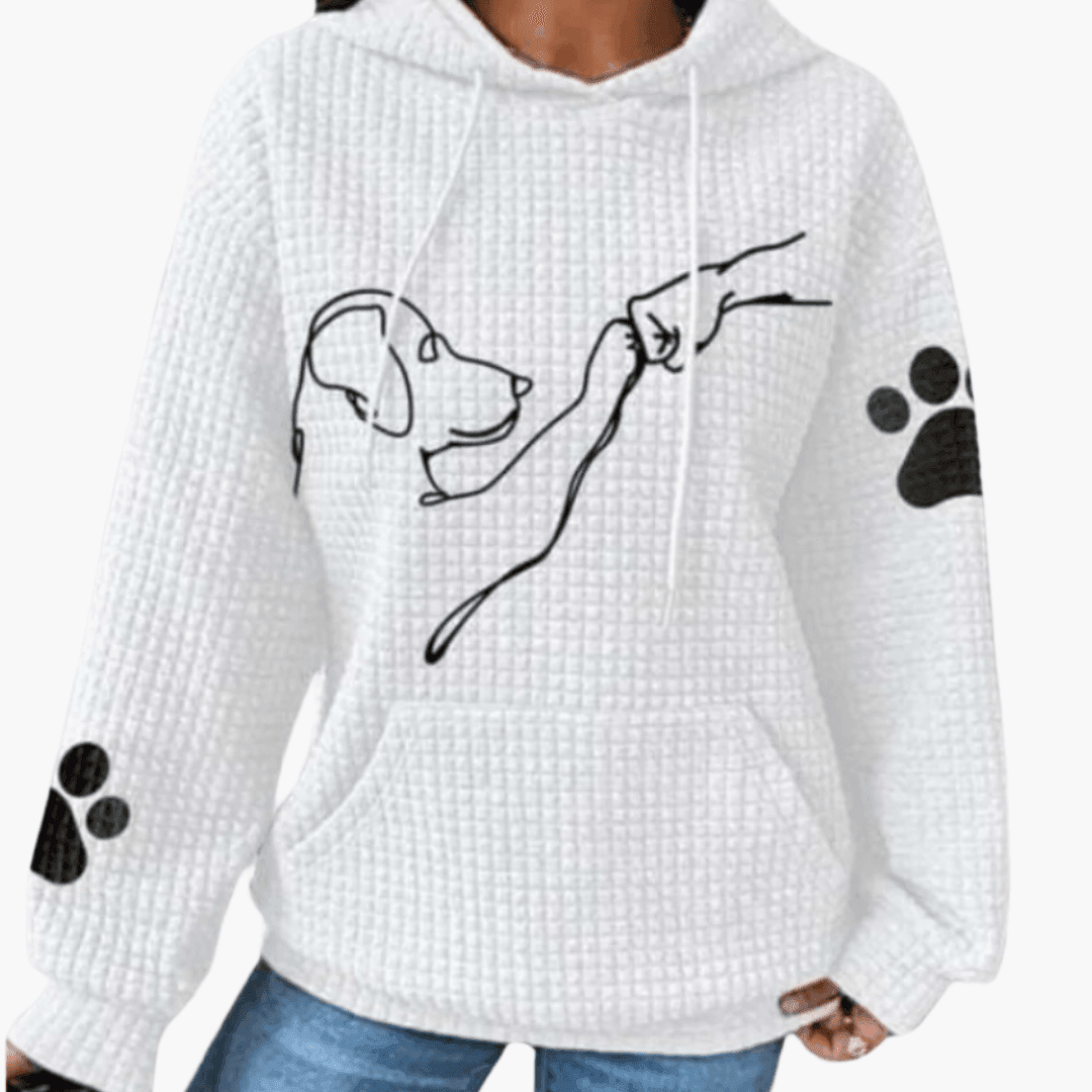 Penelope animal print waffle knit hoodie - color options 1