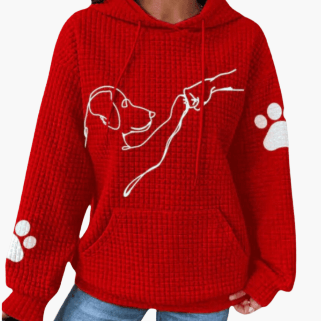 Penelope animal print waffle knit hoodie - color options 2