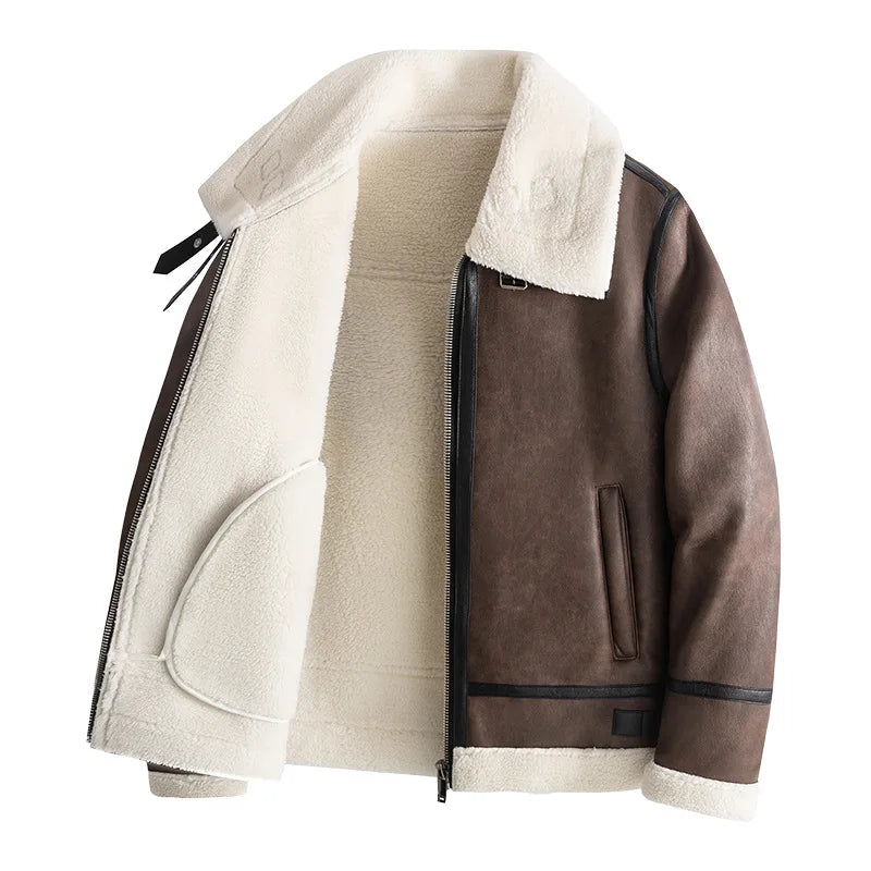 Perceval | Fleece-Lined Leather Jacket