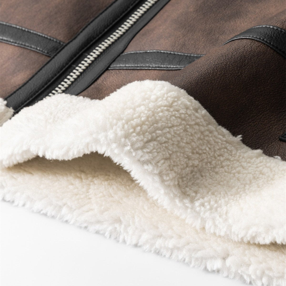 Perceval | Fleece-Lined Leather Jacket