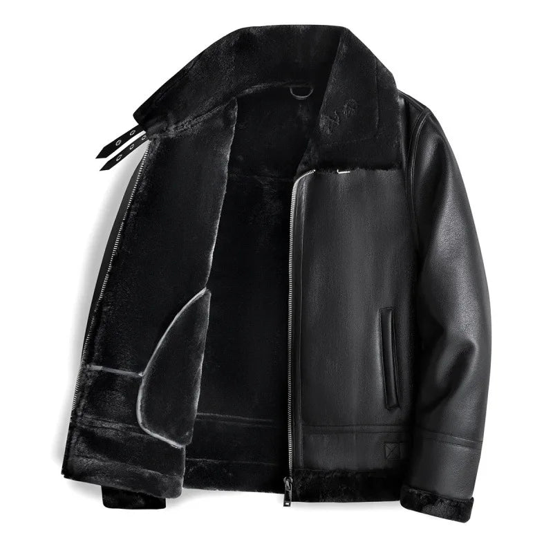 Perceval | Fleece-Lined Leather Jacket