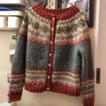 Philomena nordic pattern button cardigan, gray